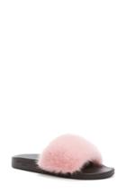 Women's Givenchy Genuine Mink Fur Slide Sandal - Pink