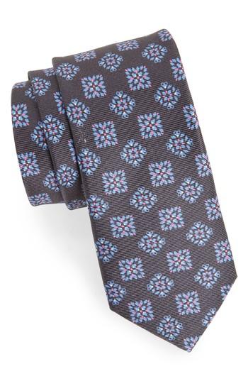 Men's Ted Baker London Medallion Silk Tie, Size - Black