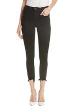 Women's 3x1 Nyc W3 Destroyed Hem Ankle Skinny Jeans - Black