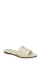Women's Madewell Riley Embossed Slide Sandal .5 M - Metallic