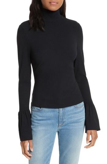 Women's Rebecca Minkoff May Bell Sleeve Turtleneck - Black