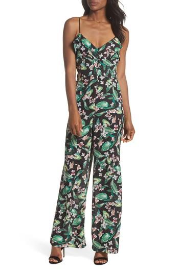 Women's Adelyn Rae Kimi Floral Jumpsuit - Black