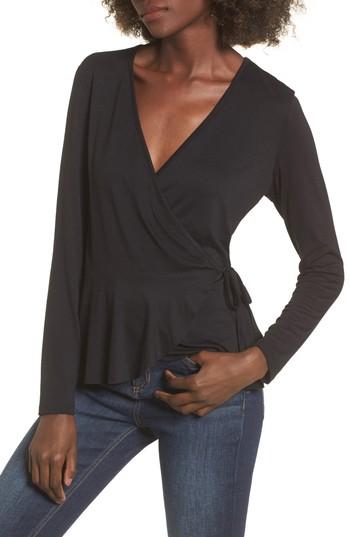 Women's Leith Wrap Top - Black