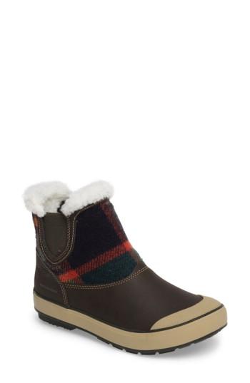 Women's Keen Elsa Chelsea Waterproof Faux Fur Lined Boot M - Brown