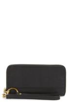 Women's Frye Ilana Harness Phone Leather Zip Wallet - Black