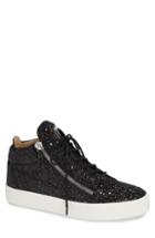 Men's Giuseppe Zanotti Glitter Mid Top Sneaker Us / 39eu - Black