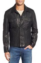 Men's Schott Nyc Pebbled Leather Trucker Jacket