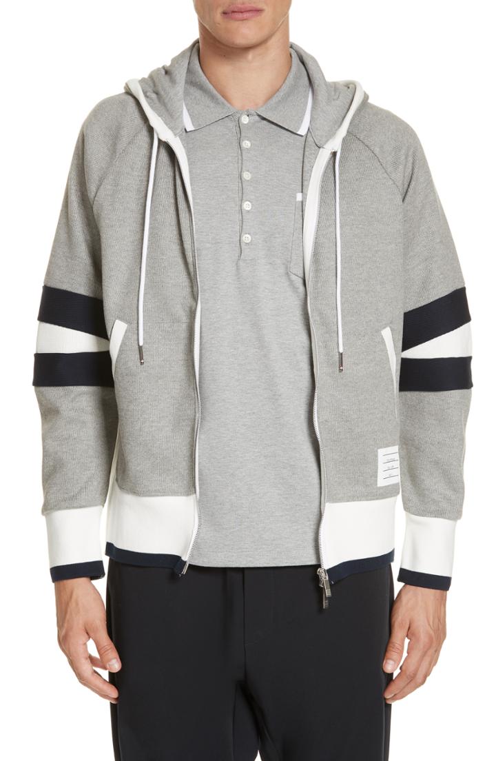 Men's Thom Browne Colorblock Zip Hoodie