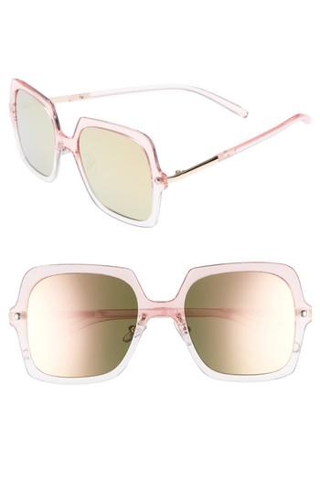 Women's Bp. Translucent Square Sunglasses - Crystal Pink