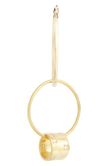 Women's Lara Melchior 'b.o Iv' Gold & Diamond Statement Earring