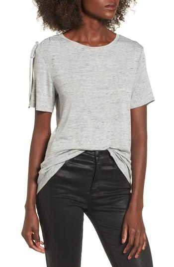 Women's Socialite Tie Shoulder Tee - Grey