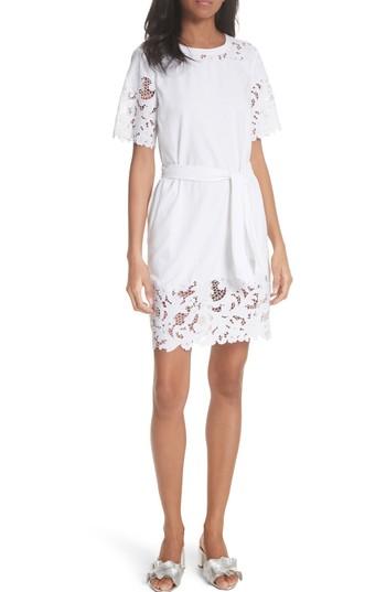 Women's La Vie Rebecca Taylor Embroidered Jersey Dress - White