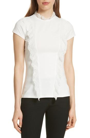 Women's Ted Baker London Lace Trim Top - Ivory