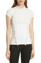Women's Ted Baker London Lace Trim Top - Ivory