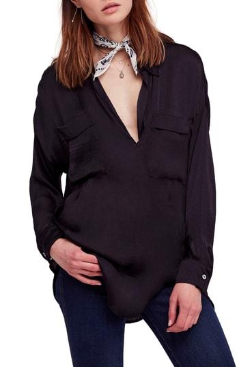 Women's Free People Starry Dreams Shirt - Black