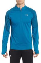 Men's Under Armour Threadborne Quarter Zip Performance T-shirt, Size - Blue