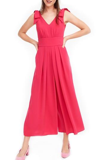 Women's J.crew Drapey Tie-shoulder Jumpsuit - Pink