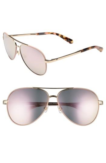 Women's Kate Spade New York Amaris 59mm Sunglasses - Gold Pink