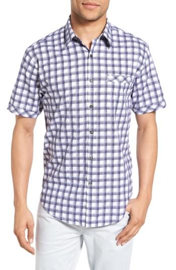 Men's James Campbell Rogen Plaid Sport Shirt, Size - Blue