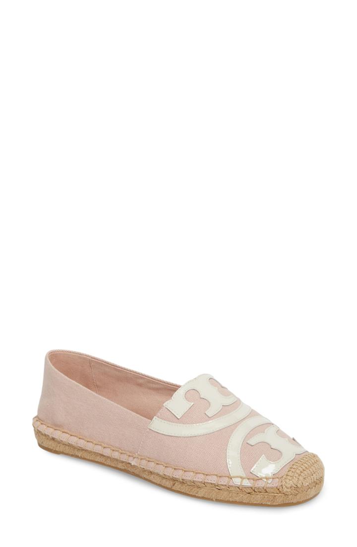 Women's Tory Burch Poppy Logo Espadrille Flat .5 M - Pink