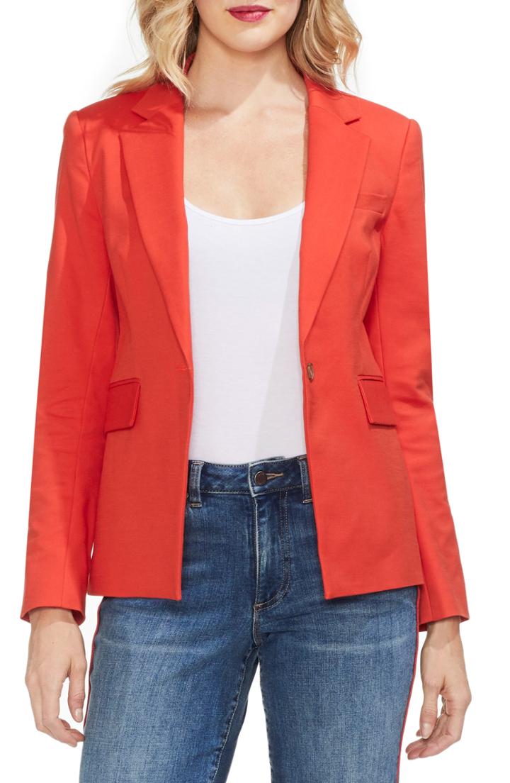 Women's Vince Camuto Lace-up Back Blazer - Red