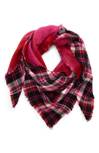 Women's Bp. Reversible Plaid Triangle Scarf