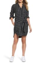 Women's Nsr Plaid Flannel Shirtdress - Black