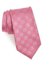 Men's Nordstrom Men's Shop Spatoni Medallion Silk Tie, Size - Pink