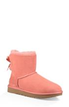 Women's Ugg Mini Bailey Bow Ii Genuine Shearling Bootie M - Pink