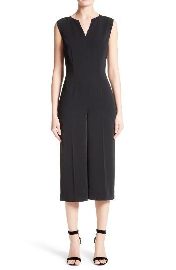 Women's St. John Collection Classic Stretch Cady Jumpsuit - Black