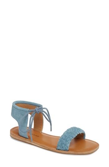 Women's Lucky Brand Adannta Ankle Tie Sandal .5 M - Blue
