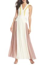 Women's Harlyn Colorblock Pleated Gown - Ivory