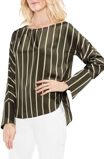 Women's Vince Camuto Stripe Dolman Blouse, Size - Green