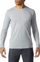 Men's Adidas Badge Of Sport Long Sleeve T-shirt, Size - Grey