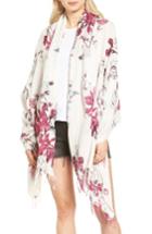 Women's Hinge Floral Print Wrap, Size - White