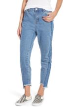 Women's Afrm Step Hem Two-tone Rigid Jeans - Blue