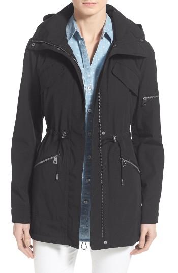 Women's Vince Camuto Drawstring Drop Tail Jacket - Black