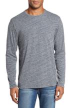 Men's Faherty Reversible Long Sleeve Crewneck T-shirt - Grey
