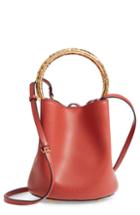 Marni Hammered Handle Leather Bucket Bag -