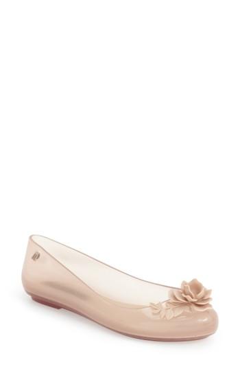 Women's Melissa 'space Love Flower' Ballet Flat M - Beige