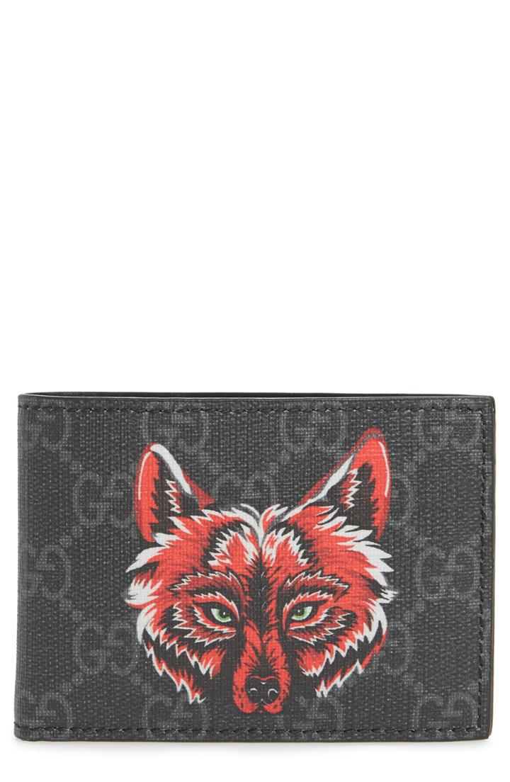 Men's Gucci Fox Wallet - Black