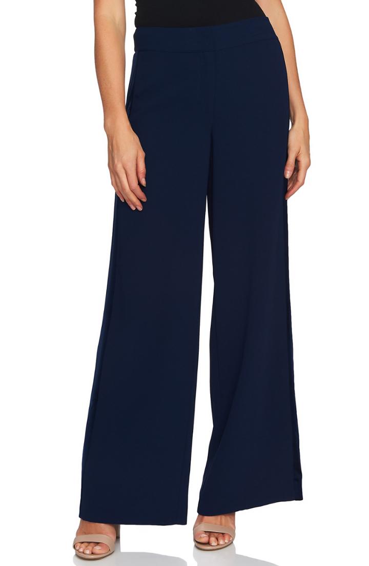 Women's Cece Velveteen Stripe Wide Leg Pants - Blue