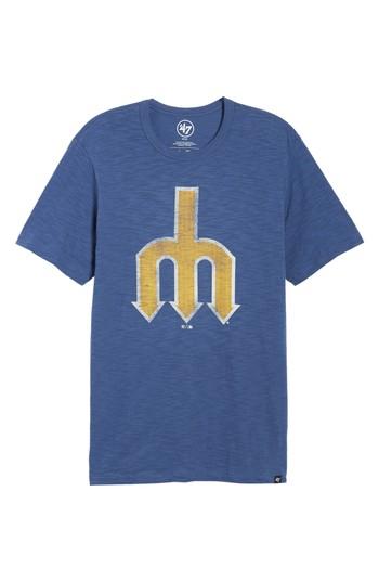 Men's '47 Mlb Grit Scrum Seattle Mariners T-shirt - Blue