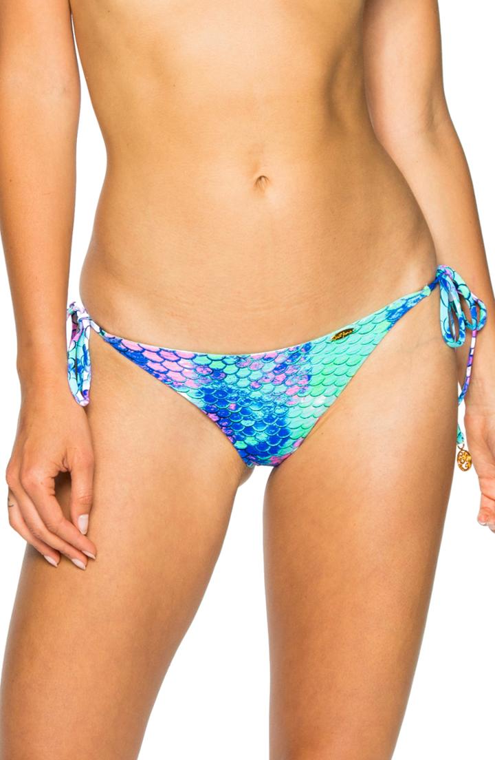 Women's Luli Fama Reversible Brazilian Side Tie Bikini Bottoms - Blue