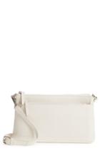 Nordstrom Brixton Convertible Leather Crossbody Bag With Pop-out Card Holder - White
