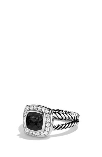 Women's David Yurman 'albion' Petite Ring With Semiprecious Stone & Diamonds