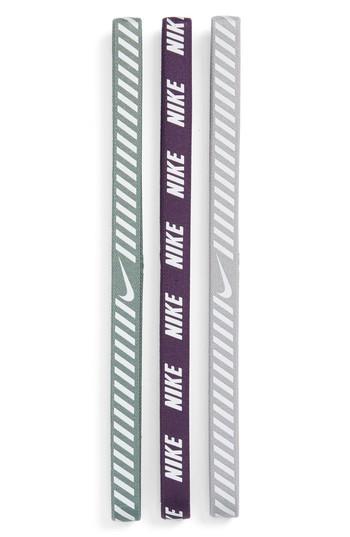 Nike Hazard Stripe 3-pack Headbands, Size - Green