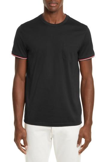 Men's Moncler Tipped Sleeve T-shirt - Grey