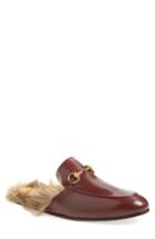 Men's Gucci Princetown Genuine Shearling Lined Mule Loafer Us / 11uk - Red