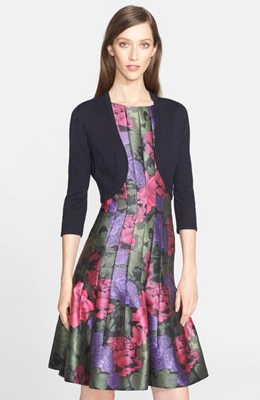 Women's Oscar De La Renta Cashmere & Silk Bolero - Blue